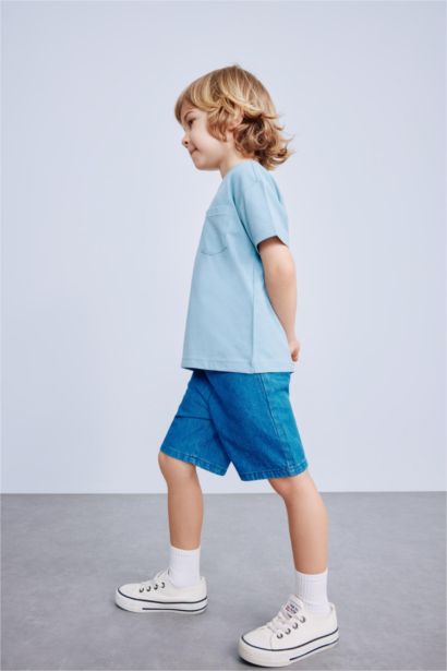 T-Shirt Col Rond à Manches Courtes pour Bébé Garçon