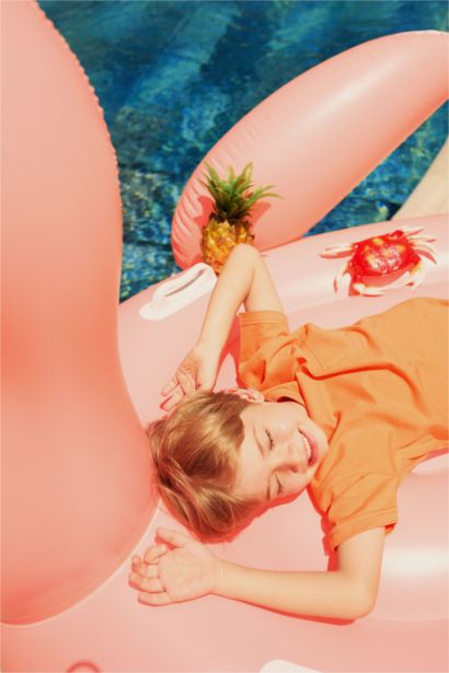 Bisiklet Yaka Basic Düz Kısa Kollu Tişört Erkek Bebek