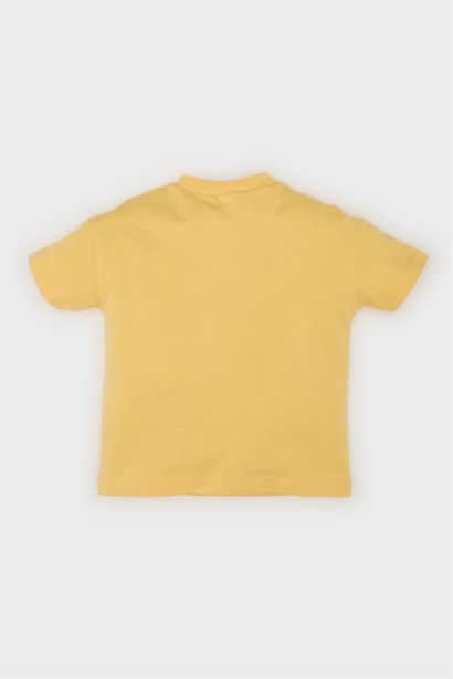 Bisiklet Yaka Basic Düz Kısa Kollu Tişört Erkek Bebek