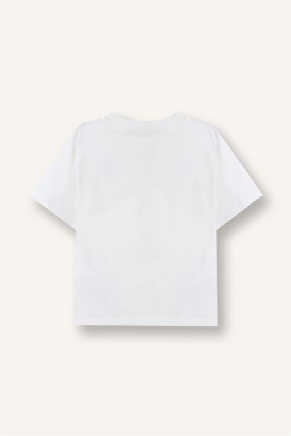 تيشيرت بيبي أولاد نص كم قصة عادية برقبة مستديرة