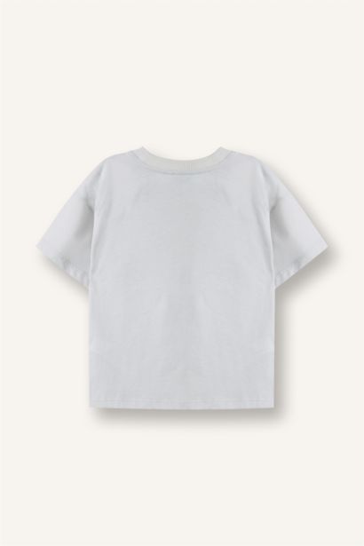 تيشيرت بيبي اولادي نص كم قصة عادية بياقة مستديرة