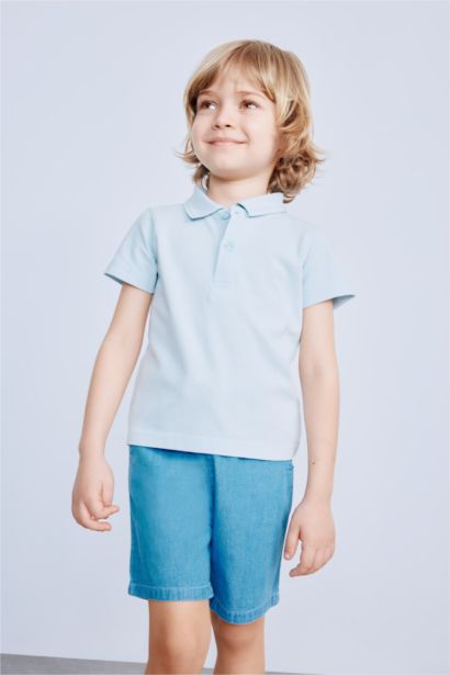 Baby Boy Pique Short Sleeve Polo Basic T-Shirt