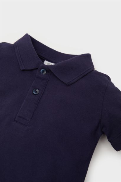 Pike Kısa Kollu Polo Basic Düz Tişört Erkek Bebek