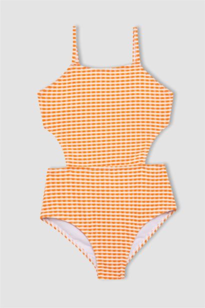 Girl Checkered Swimsuit