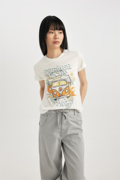 Fitted Printed Short Sleeve T-Shirt