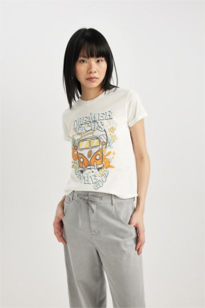 Fitted Printed Short Sleeve T-Shirt