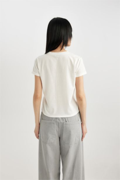 Fitted Printed Short Sleeve T-Shirt