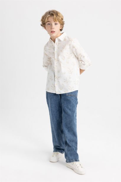 Boy Patterned Long Sleeve Shirt