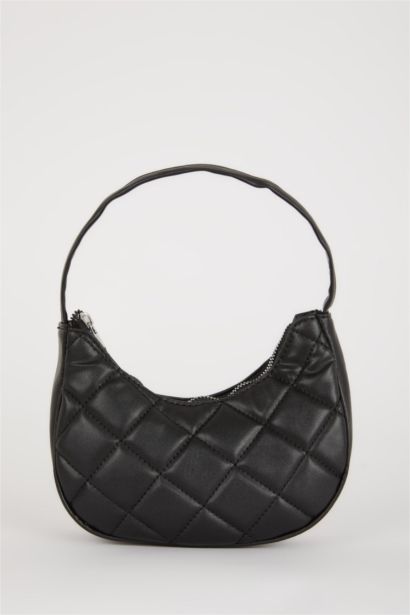 شنطة كتف حريمي أسود جلد صناعي