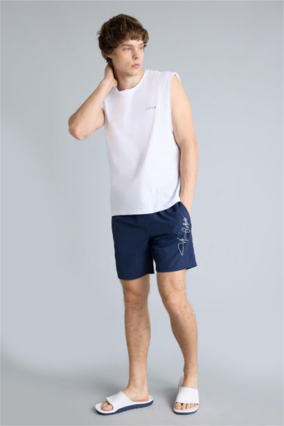 Regular Fit Mesh Lined Short Swim Shorts
