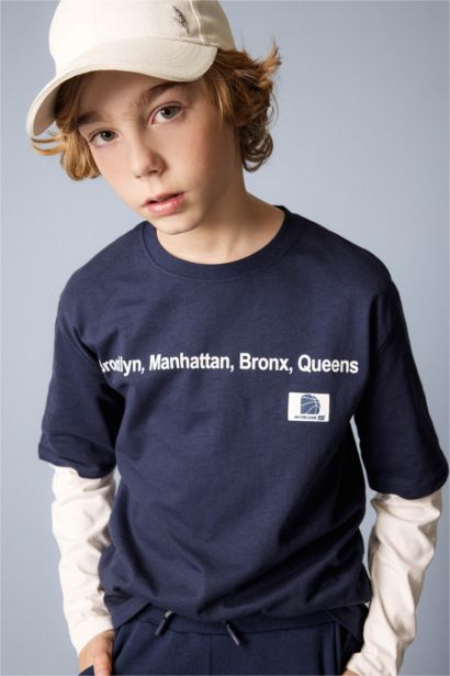 Boy Regular Fit Crew Neck Cotton Printed T-Shirt