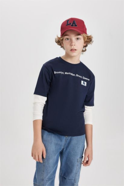 Boy Regular Fit Crew Neck Cotton Printed T-Shirt