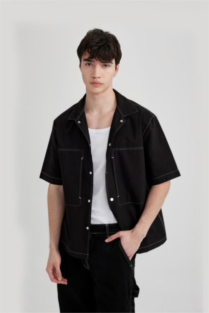 Relax Fit Cotton Short Sleeve Shirt