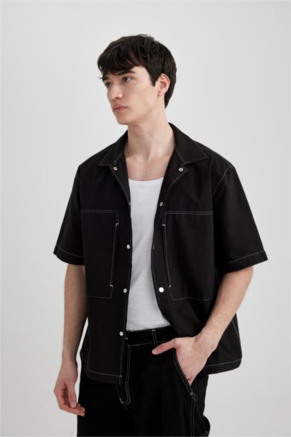 Relax Fit Cotton Short Sleeve Shirt