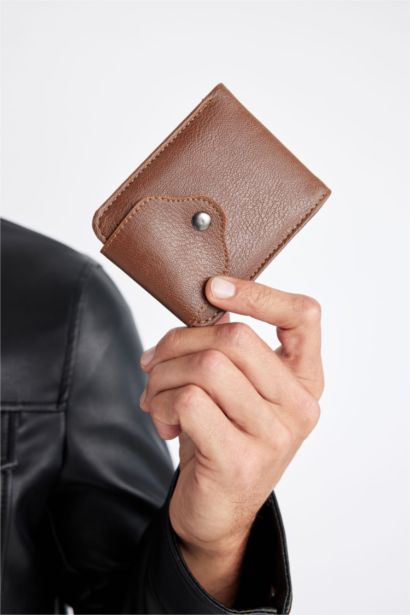Man Faux Leather Wallets