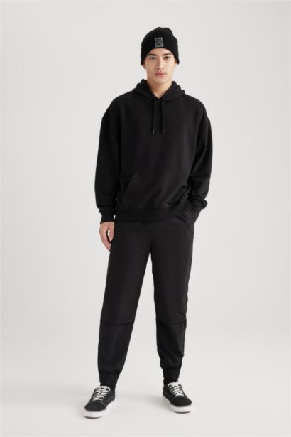 Jogger Gabardin Pantolon Regular Beli Bağcıklı Cepli Lastikli Paça