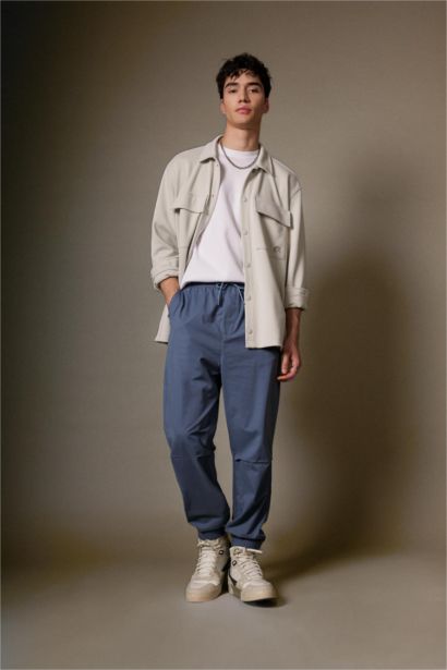 Regular Jogger Regular Hem Gabardine Trousers