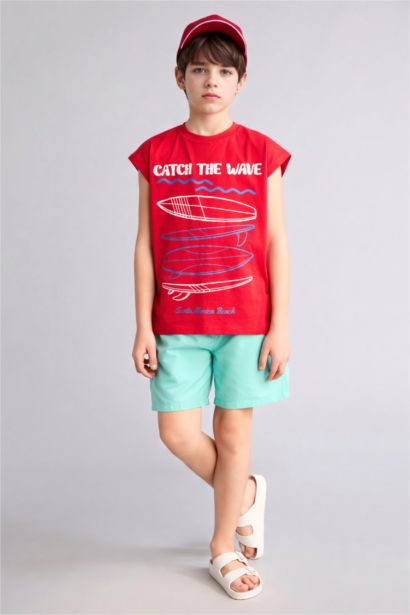 Basıc Düz Deniz Şortu Erkek Çocuk