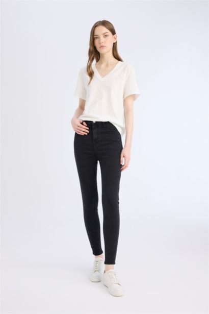Jegging High Waist Ankle Length Skinny Leg Basic Jeans