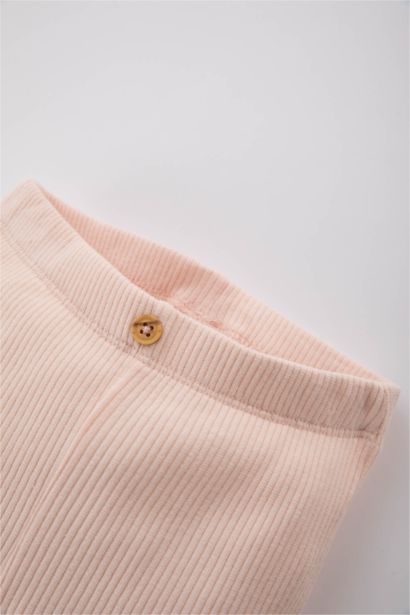 بنطلون ستريج بناتي مضلع برجل واسع