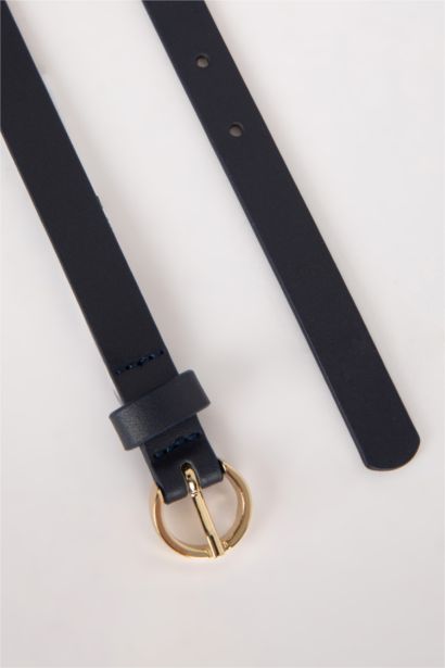 Kadın Oval Toka Suni Deri 3'lü Jean Kemeri