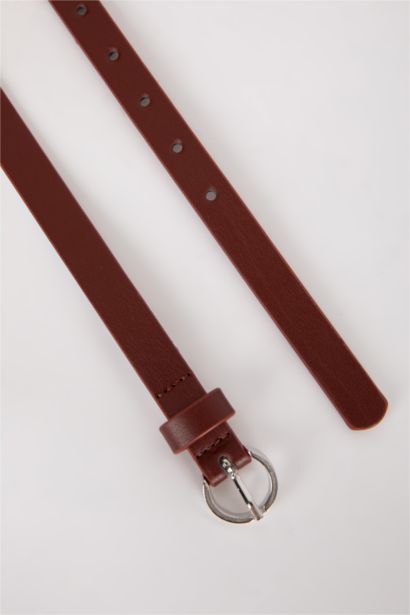 Kadın Oval Toka Suni Deri 3'lü Jean Kemeri