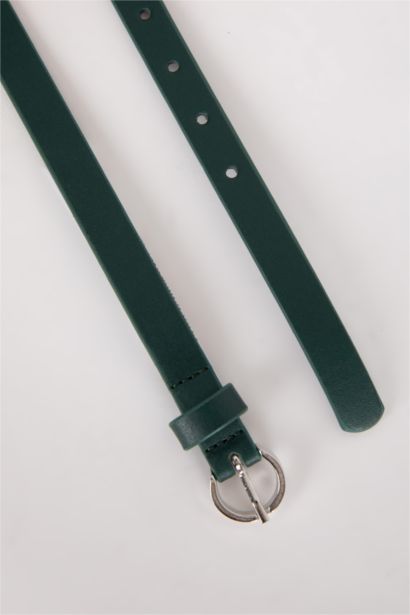 Kadın Oval Toka Suni Deri 3'lü Jean Kemeri