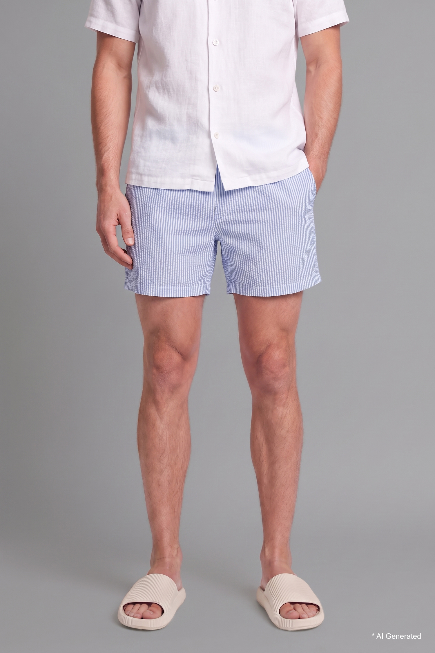 Striped Short Swim Shorts