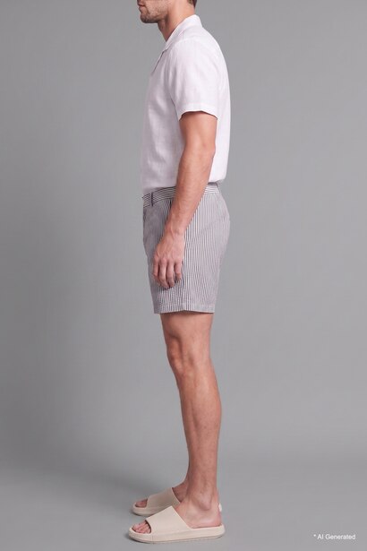 Striped Short Swim Shorts