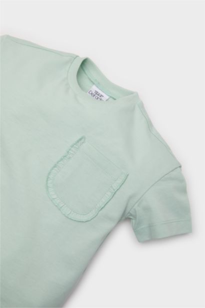 تيشيرت نص ردن قصة عادية بياقة مستديرة