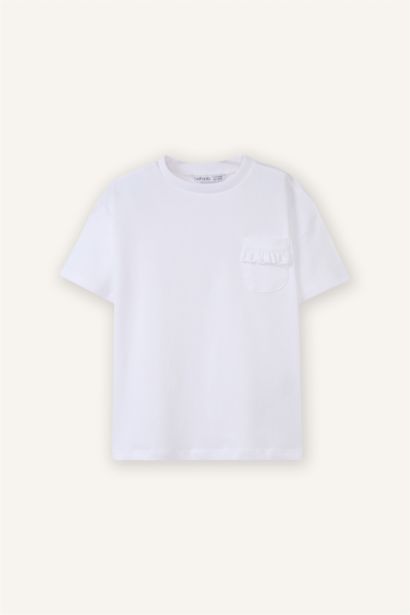 Baby Girl Regular Fit Crew Neck Short Sleeve T-Shirt