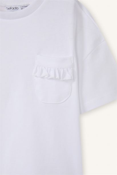 Baby Girl Regular Fit Crew Neck Short Sleeve T-Shirt