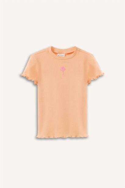 T-shirt à manches courtes et col rond pour bébé fille