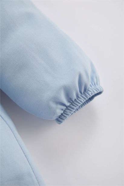 فستان بناتي تويل قصة عادية كم طويل