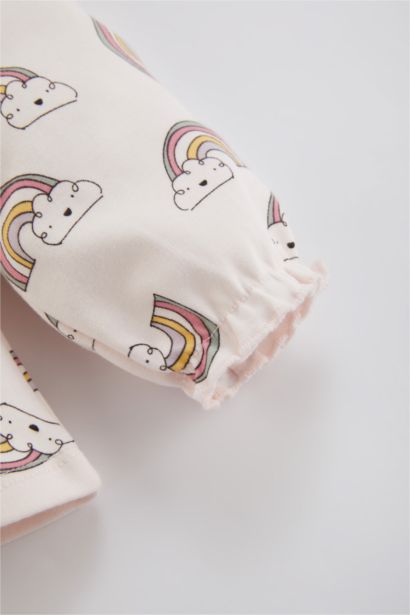 Baby Girl Rainbow Printed 2 Piece Pajama Set