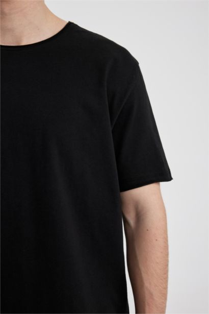 Regular Fit Crew Neck Dirty Short Sleeve T-Shirt