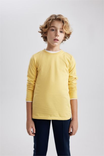 Boy Regular Fit Crew Neck Long Sleeve T-Shirt