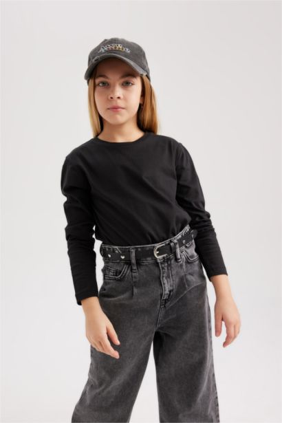 Girl Regular Fit Crew Neck Long Sleeve T-Shirt