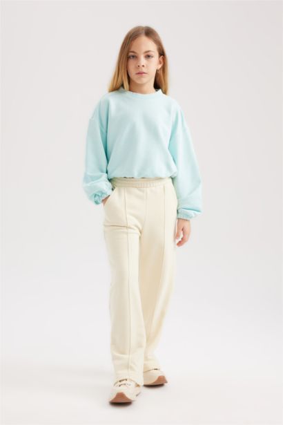 Girl Crew Neck Basic Sweatshirt