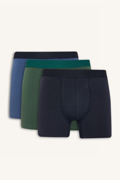 Regular Fıt Etnik Desenli 3'lü Boxer