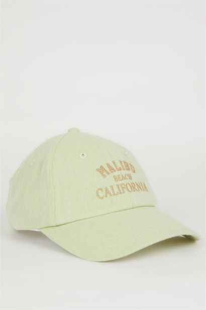 Bonnet en Lin Brodé pour Femme