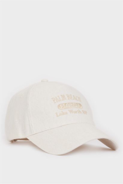 Woman Embroidered Linen Cap