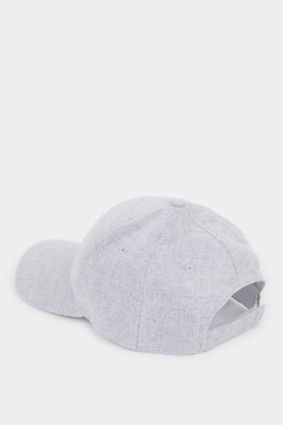 Kadın Nakışlı Keten Cap Şapka