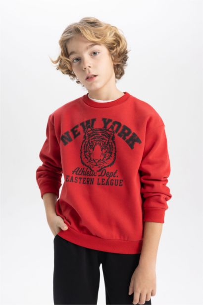 Boy Regular Fit Crew Neck Sweatshirt