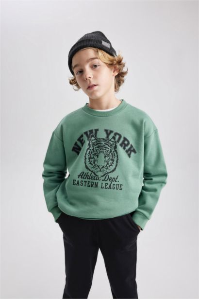 Boy Regular Fit Crew Neck Sweatshirt