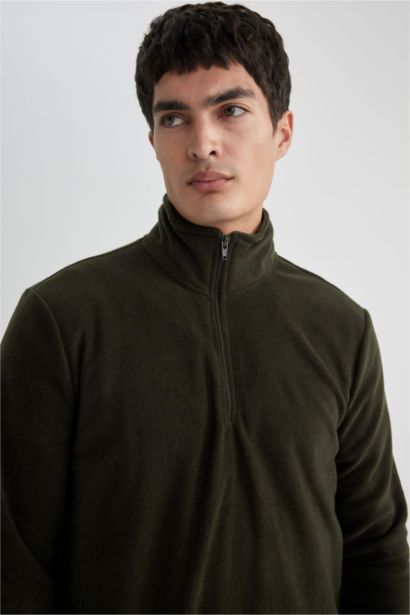 Regular Fit Half Zipper Sweatshirt