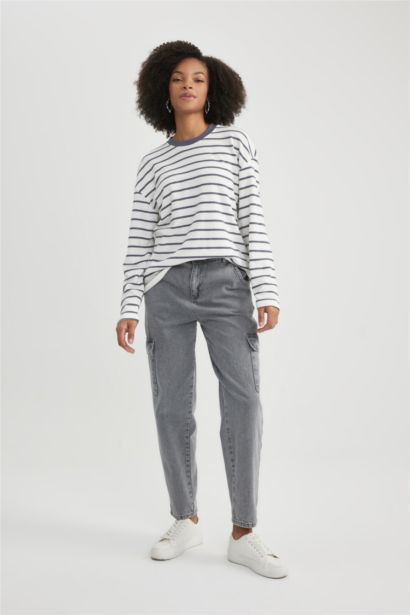 تيشيرت ردن طويل بياخة مستديرة