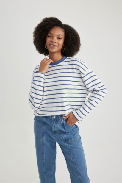 تيشيرت ردن طويل بياخة مستديرة