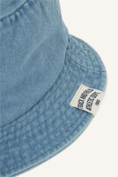 Boy Label Printed Denim Bucket Hat