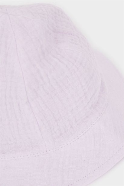 Müslin Bucket Şapka Kız Bebek